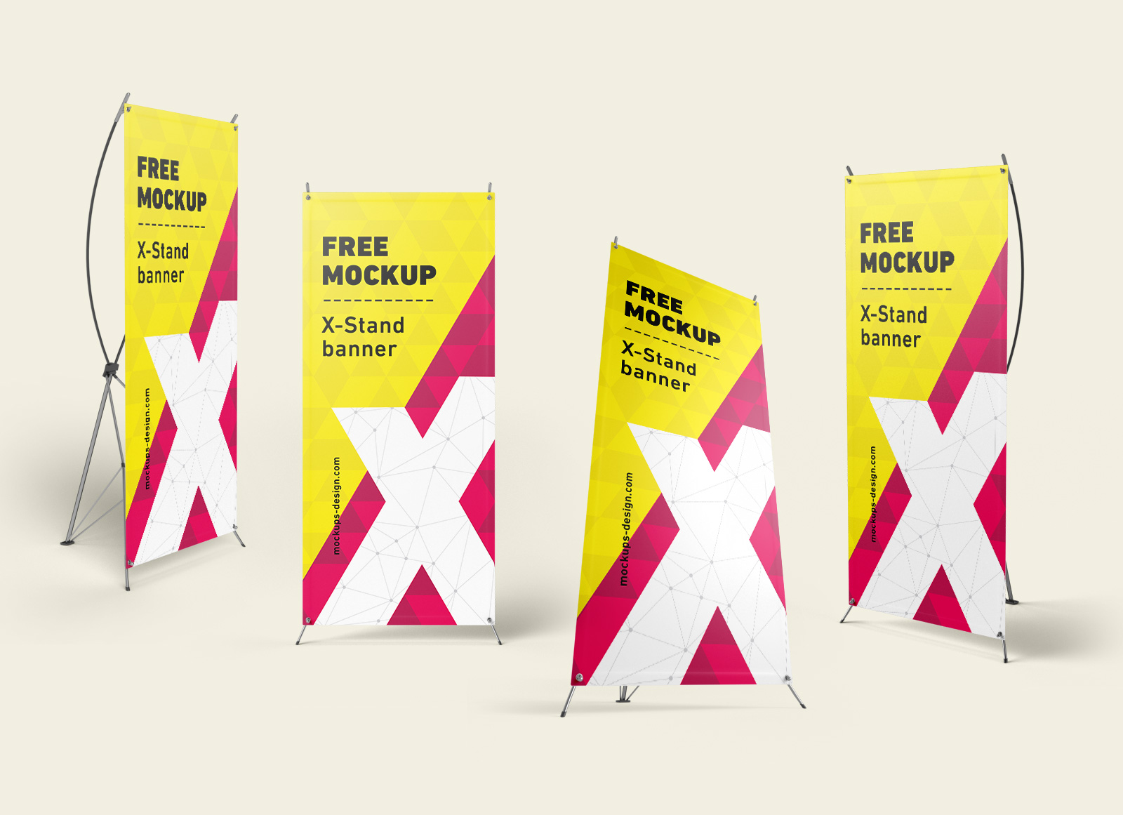 Free-X-Stand Banner Mockup PSD